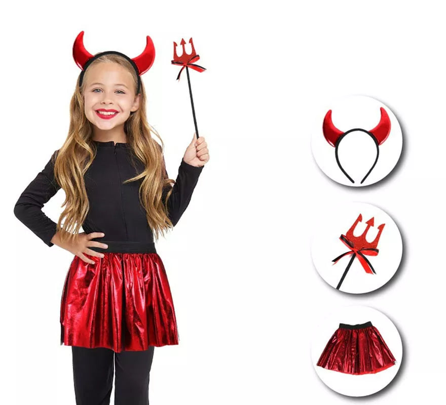 Translation missing: es.Kit de Diablesa infantil: Tutú, diadema y mini tridente