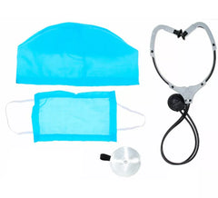 Kit de Doctor: Gorro, Mascarilla, Estetoscopio y Reflector