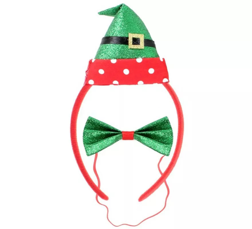 Translation missing: es.Kit de Elfo Ayudante de Papá Noel: Diadema y Pajarita
