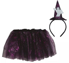 Kit de Fantasma Infantil: Tutú y Diadema 30 cm