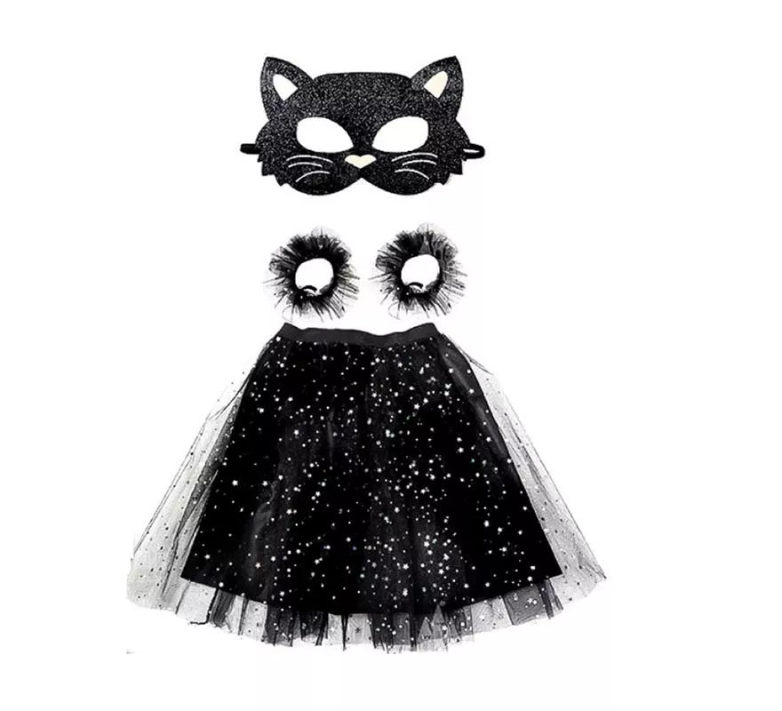 Translation missing: es.Kit de Gata negra: Tutú, Muñequeras y Antifaz