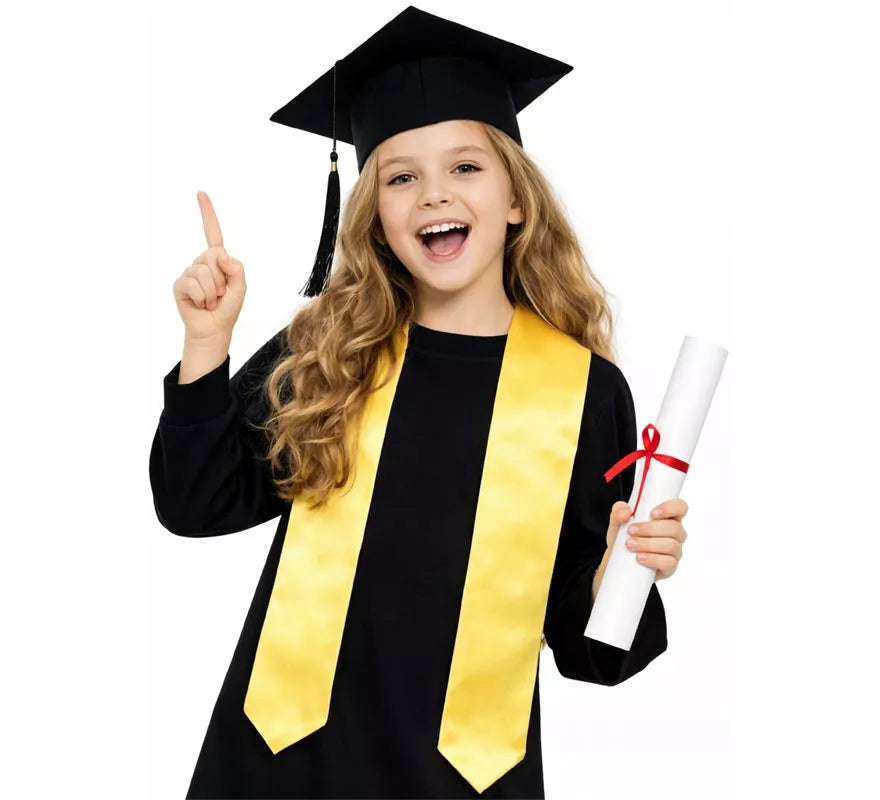 Translation missing: es.Kit de Graduado infantil: Birrete negro y Estola o Banda dorada
