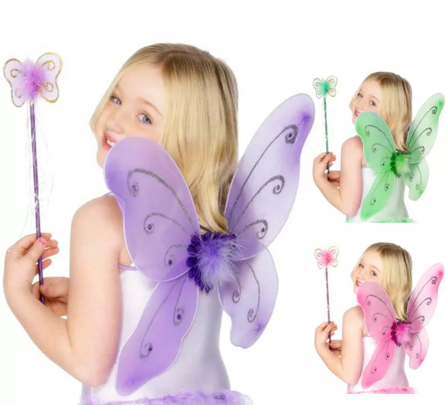Translation missing: es.Kit de Hada Infantil en varios colores: Alas de mariposa y Varita Mágica