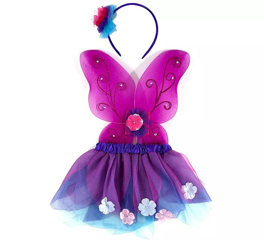 Translation missing: es.Kit de Hada púrpura para niña: Diadema, Alas y Tutú