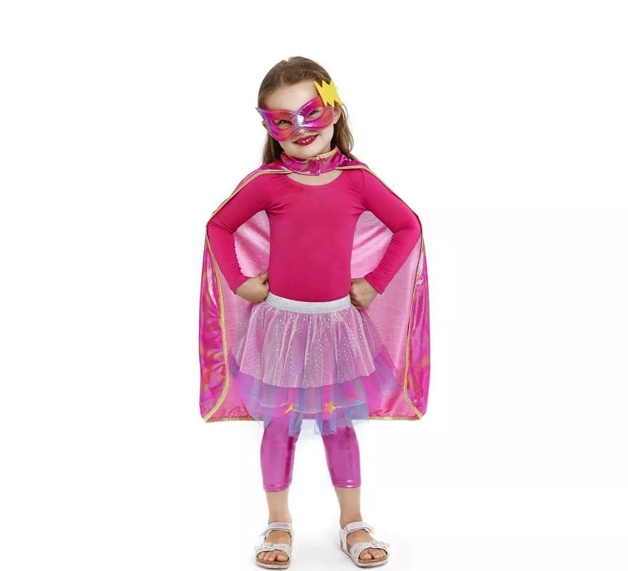 Translation missing: es.Kit de Heroína rosa infantil: Capa, Antifaz y Falda
