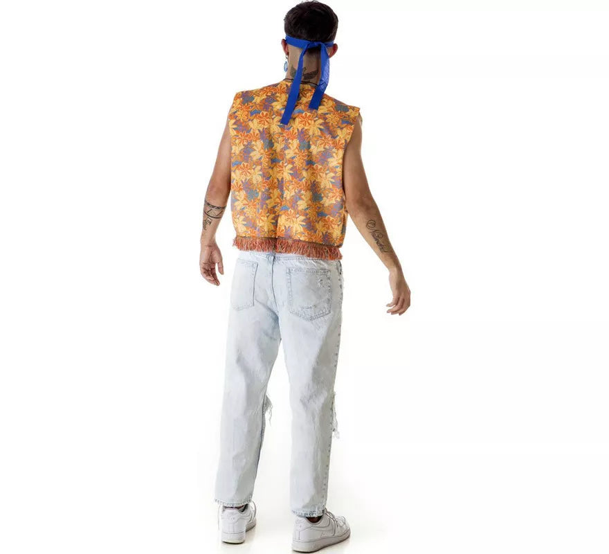Translation missing: es.Kit de Hippie Flores para hombre: Chaleco y Cinta para la cabeza