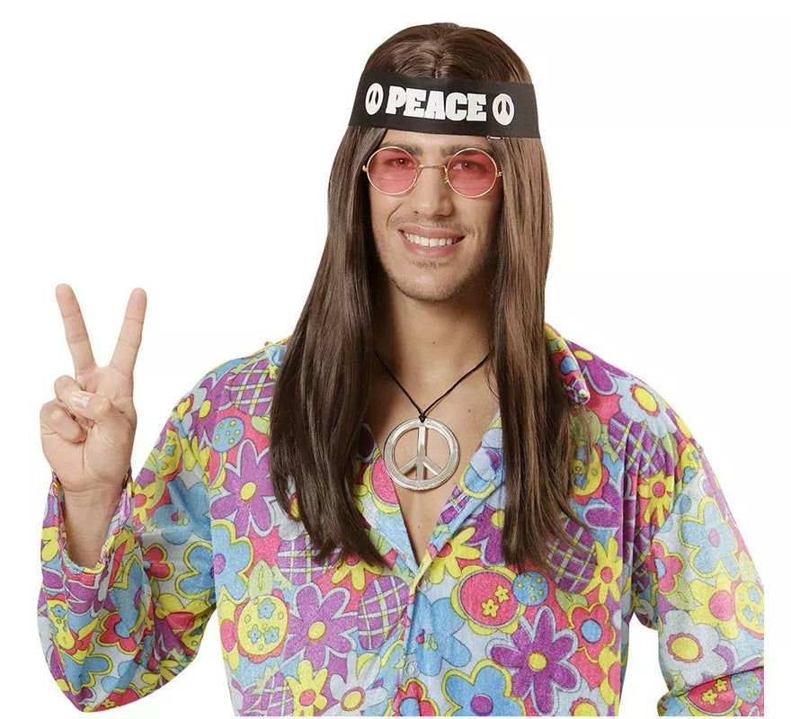 Translation missing: es.Kit de Hippie Peace adulto: Cinta, gafas y collar