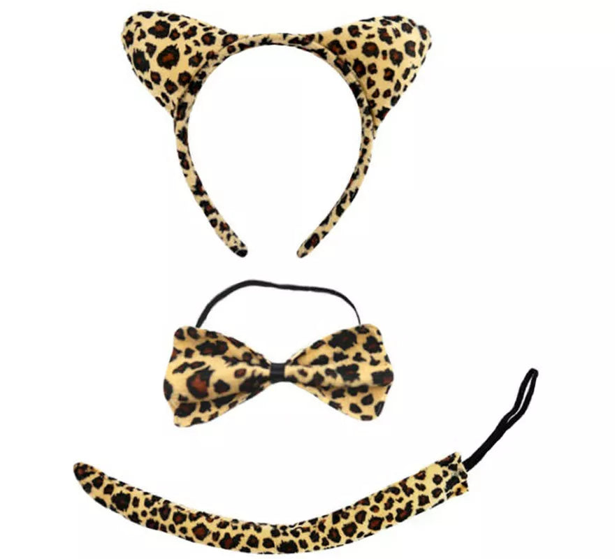 Translation missing: es.Kit de Leopardo: Diadema, Pajarita y Cola