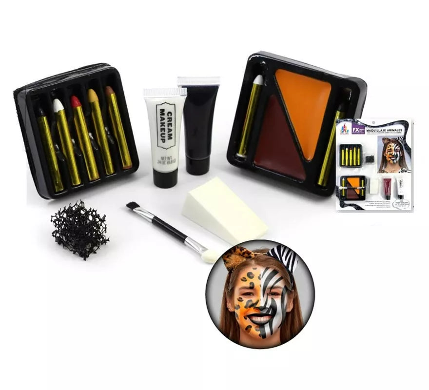 Translation missing: es.Kit de Maquillaje Animal Fx: Brochas, Tubos, Estuche de color y Esponjas