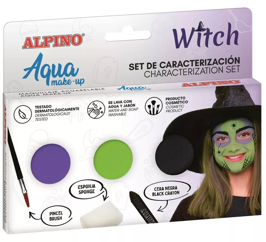 Translation missing: es.Kit de Maquillaje de Bruja: 3 colores, pincel y esponja