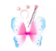 Kit de Mariposa multicolor: Diadema, Varita y Alas