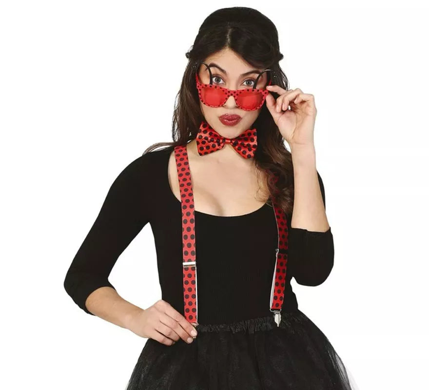 Kit de Mariquita: Gafas, Pajarita y Tirantes