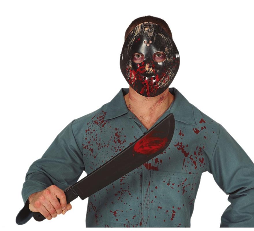 Translation missing: es.Kit de Máscara y Machete de Asesino 54 cm