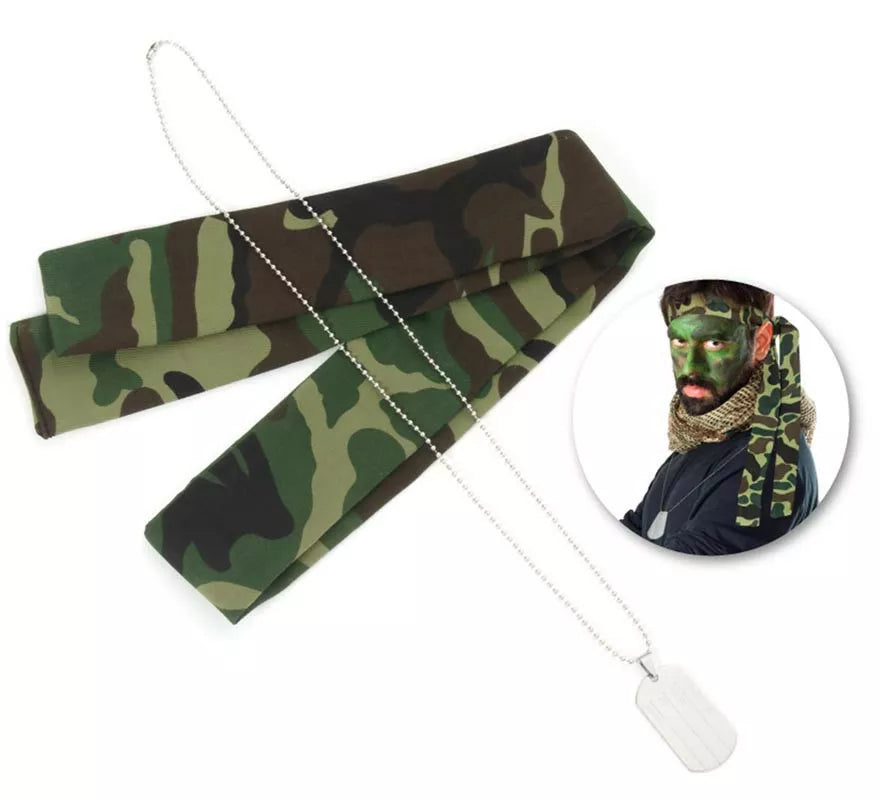 Translation missing: es.Kit de Militar camuflado: Pañuelo y Collar