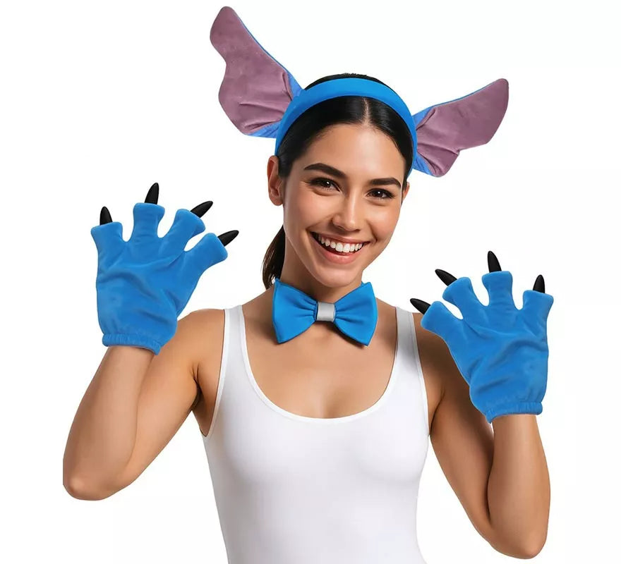 Translation missing: es.Kit de Monstruito azul: Diadema, Pajarita y Guantes
