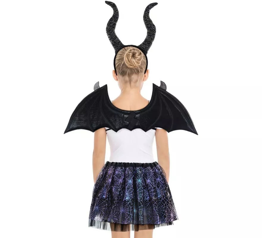 Translation missing: es.Kit de Murciélago negro Infantil: Tutú, Diadema y Alas