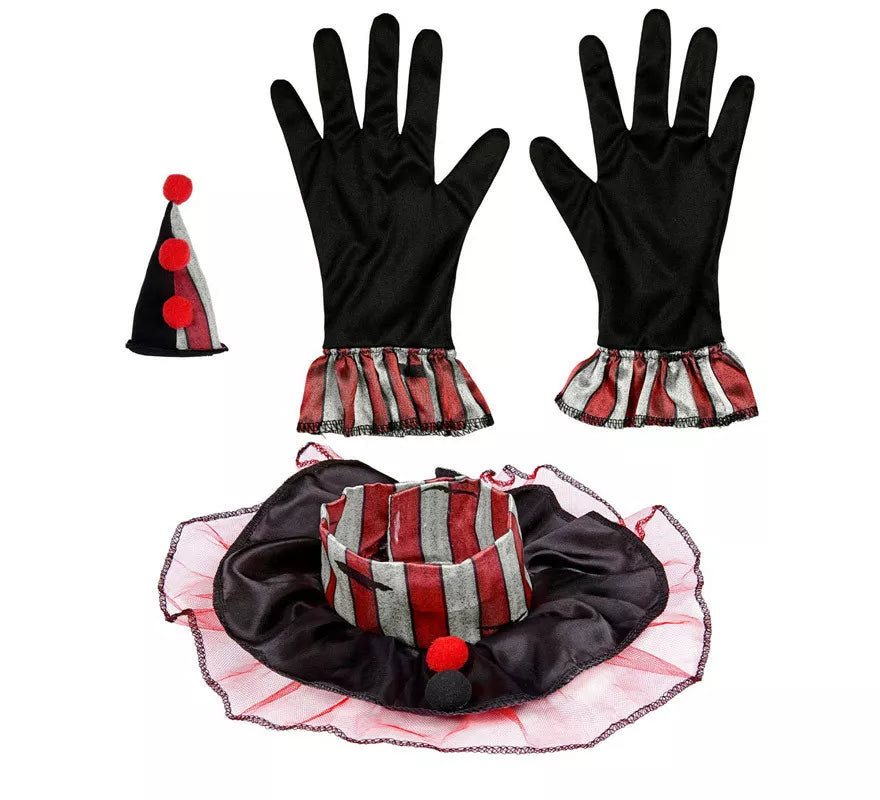 Translation missing: es.Kit de Payaso: Mini Sombrero, Guantes y Gorguera