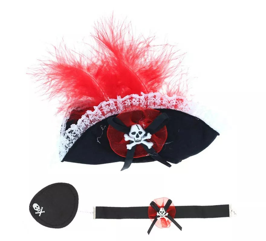 Translation missing: es.Kit de Pirata para mujer: Sombrero, Collar y Parche