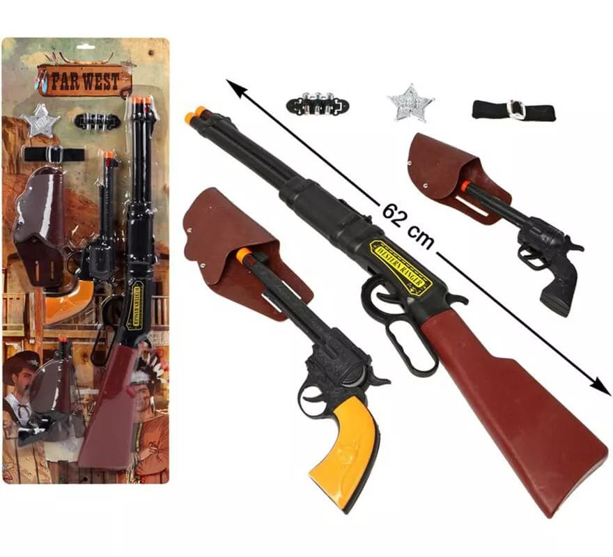 Translation missing: es.Kit de Pistolero: Rifle, 2 Pistolas, 2 Cartucheras, Balas y Estrella