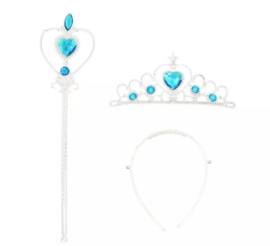 Translation missing: es.Kit de Princesa azul: Corona, Varita y Cintillo