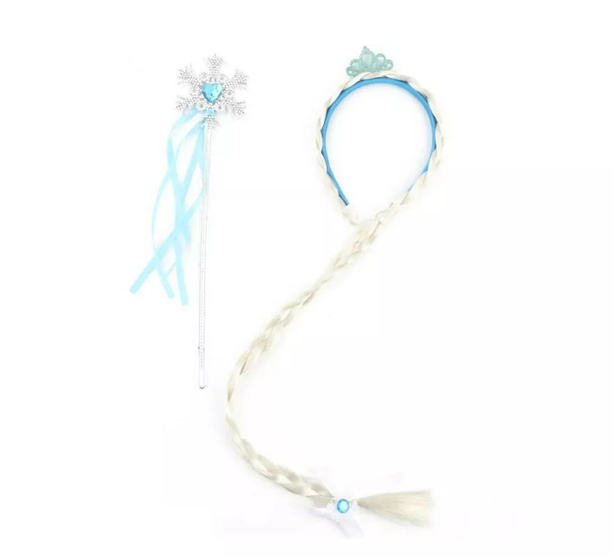 Translation missing: es.Kit de Princesa de Hielo: Diadema con trenza y Varita