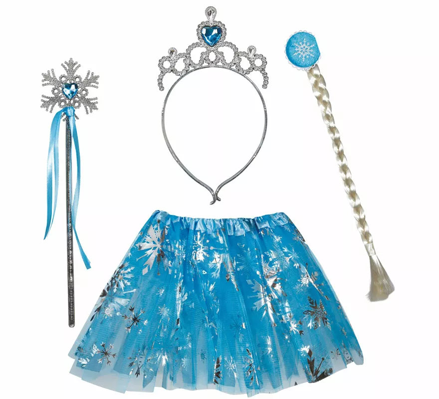 Translation missing: es.Kit de Princesa de los Hielos infantil: Falda, diadema, mechón y varita