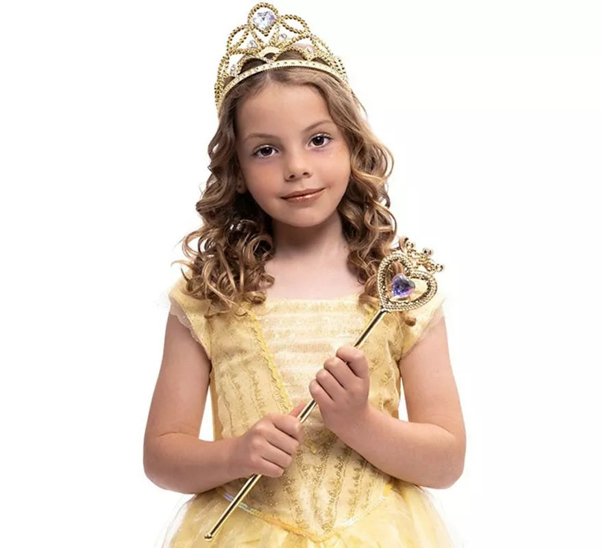 Translation missing: es.Kit de Princesa dorado deluxe infantil: Tiara y Diadema