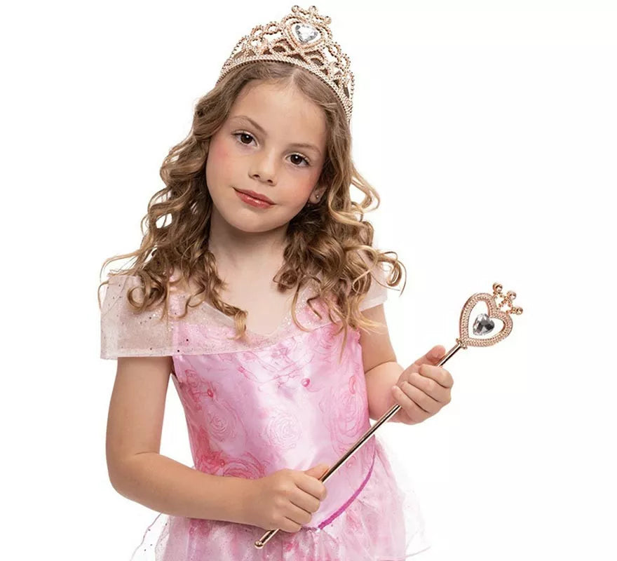 Translation missing: es.Kit de Princesa rosa deluxe infantil: Tiara y Varita