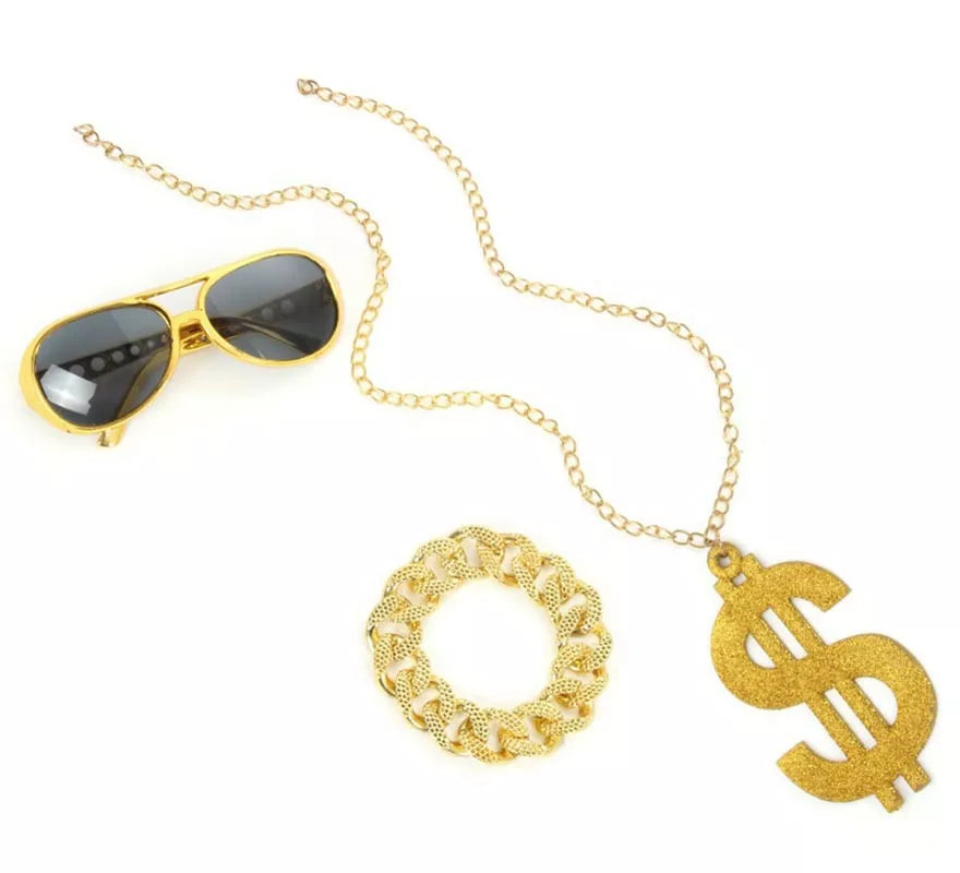 Translation missing: es.Kit de Rapero extravagante: Gafas, Collar y Pulsera