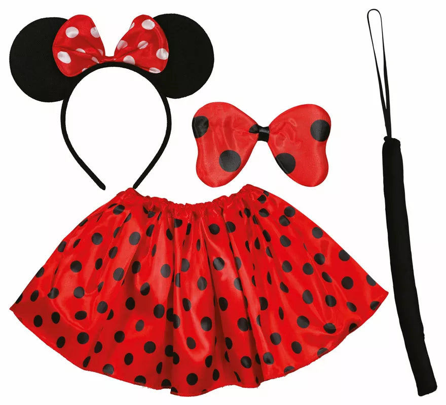 Translation missing: es.Kit de Ratoncita Famosa infantil: Diadema, lazo, cola y falda
