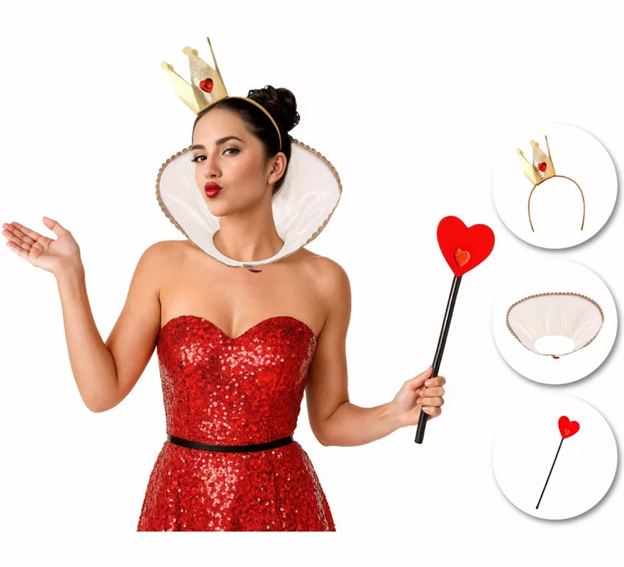 Translation missing: es.Kit de Reina de Corazones: Diadema, Barita y Cuello