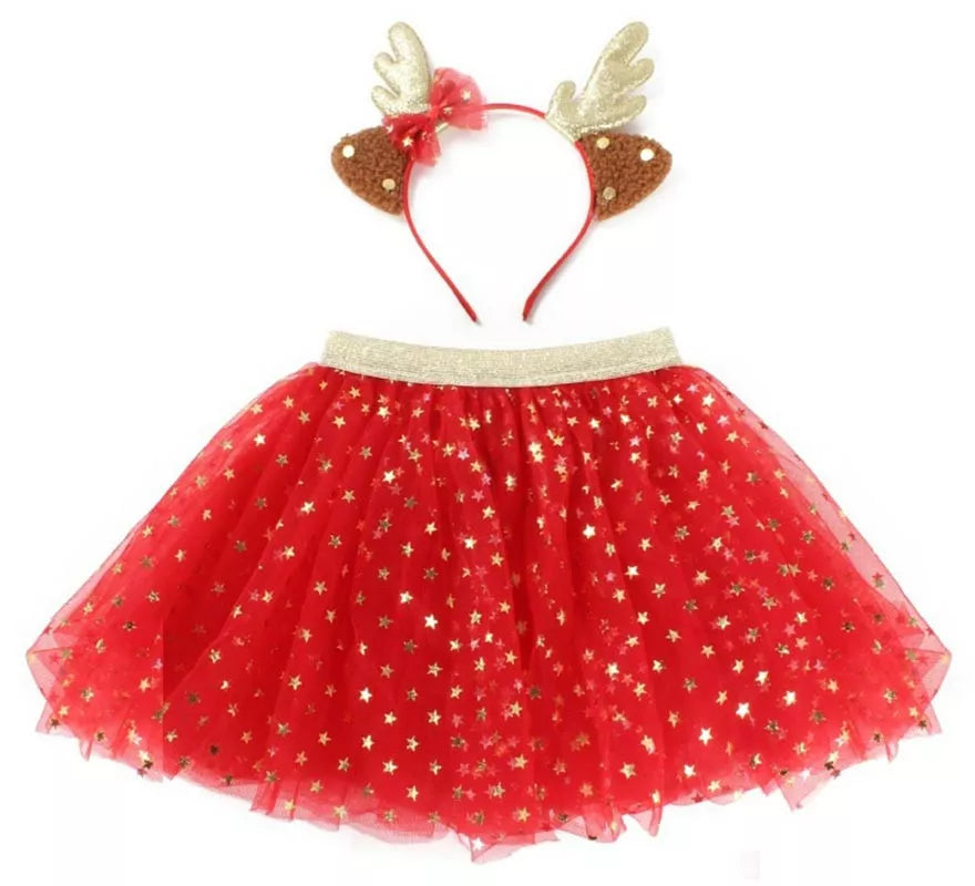 Translation missing: es.Kit de Reno de Navidad Infantil: Tutú y Diadema de Cuernos