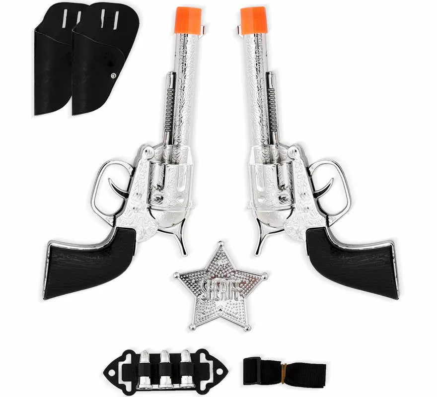 Translation missing: es.Kit de Sheriff: Placa y 2 Pistolas con Balas de plástico