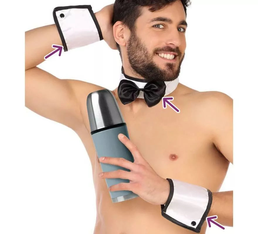 Translation missing: es.Kit de Stripper: 2 Muñequeras y Cuello con Pajarita