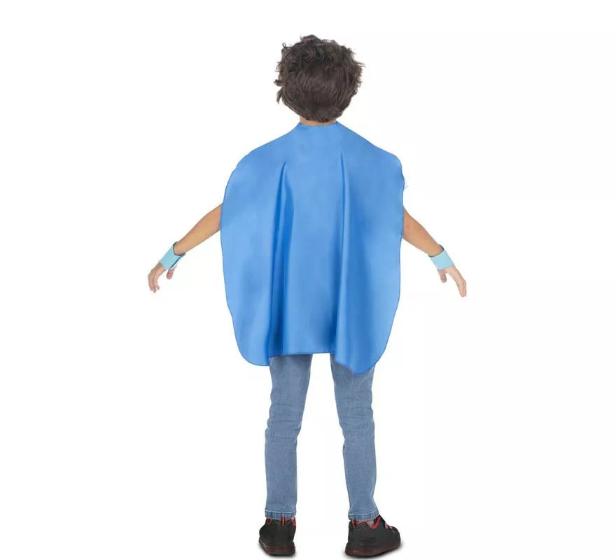 Translation missing: es.Kit de Superhéroe azul infantil: antifaz, capa y cinturón