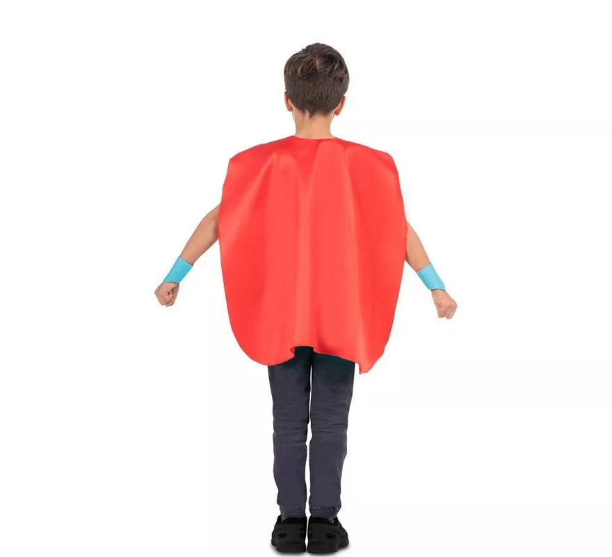Translation missing: es.Kit de Superhéroe rojo infantil: antifaz, capa y cinturón
