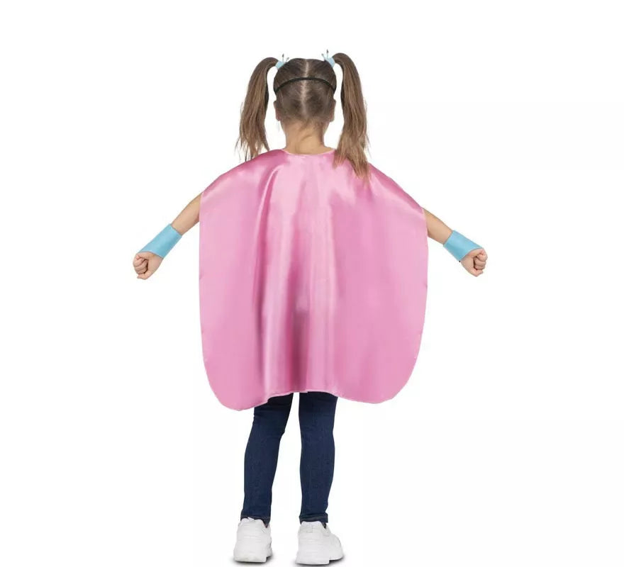 Translation missing: es.Kit de Superheroína rosa infantil: antifaz, capa y cinturón
