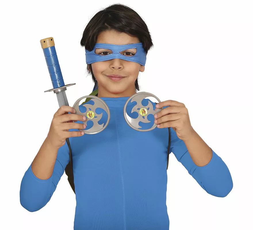 Translation missing: es.Kit de Tortuga verde infantil: Caparazón, Espada, Antifaz y Shuriken
