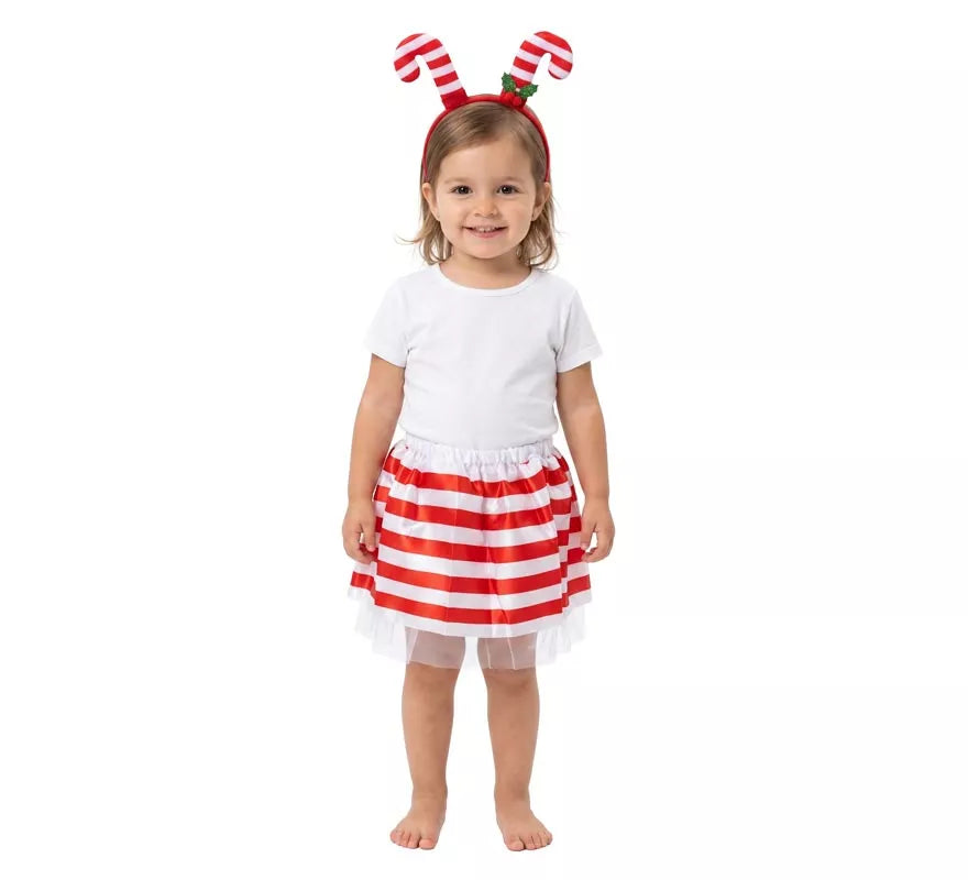 Translation missing: es.Kit de Tutú y Diadema de Bastones de Caramelo para niña