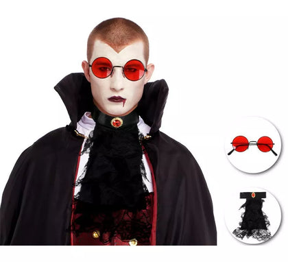 Kit de Vampiro Gótico adulto: Gafas y cuello