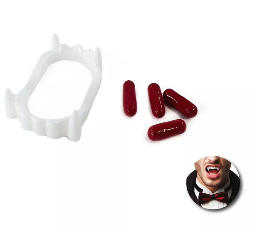 Translation missing: es.Kit de Vampiro mortal: Píldoras de Sangre falsa con dentadura