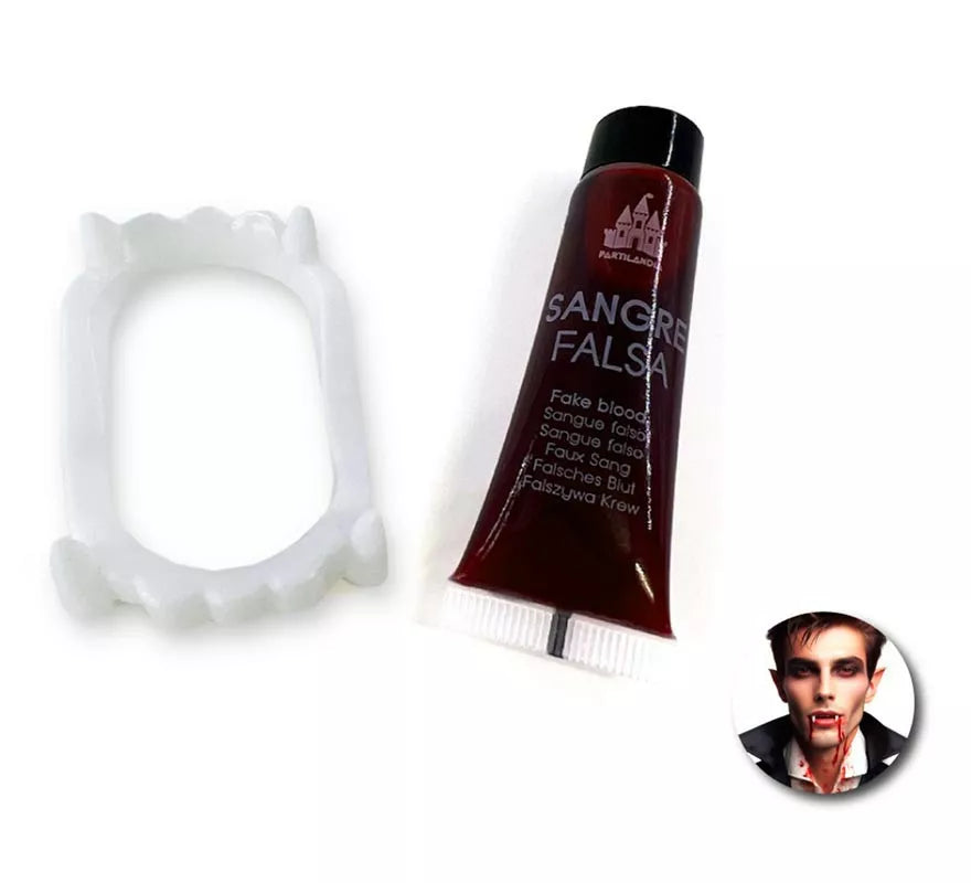 Translation missing: es.Kit de Vampiro: Tubo de Sangre falsa y dentadura
