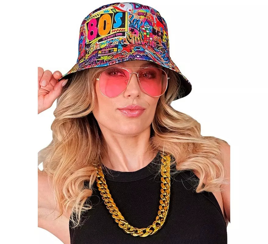 Translation missing: es.Kit Funky Años 80: Sombrero, Gafas y Collar