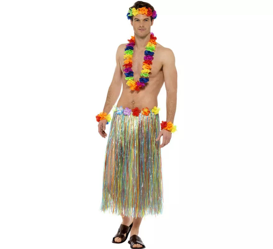 Translation missing: es.Kit Hawaiano Arco iris: Collar, Diadema y Muñequera