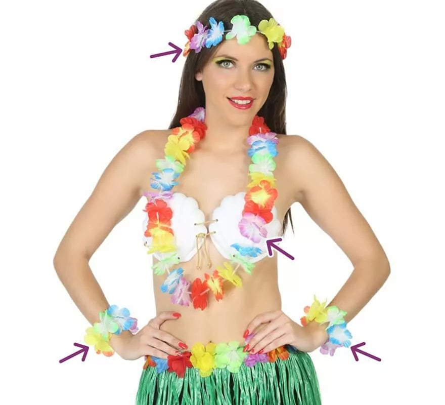 Translation missing: es.Kit Hawaiano: Collar, Pulseras y Corona