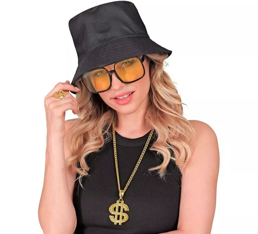 Translation missing: es.Kit Hip Hop Años 90: Sombrero, Gafas, Collar y Anillo