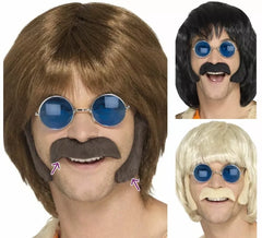 Kit Hippie: Patillas y Bigote en varios colores