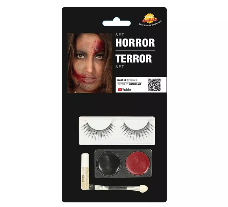 Translation missing: es.Kit Maquillaje: Negro y Rojo, Pestañas, Pegamento, Pincel