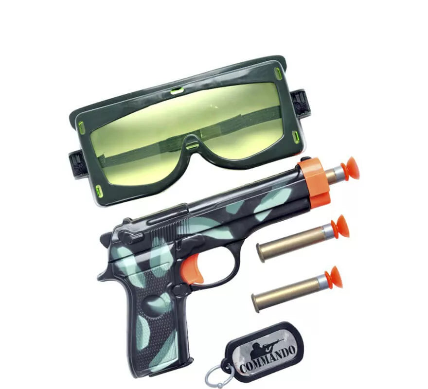 Translation missing: es.Kit Militar: Pistola, Balas, Gafas de Protección y Placa