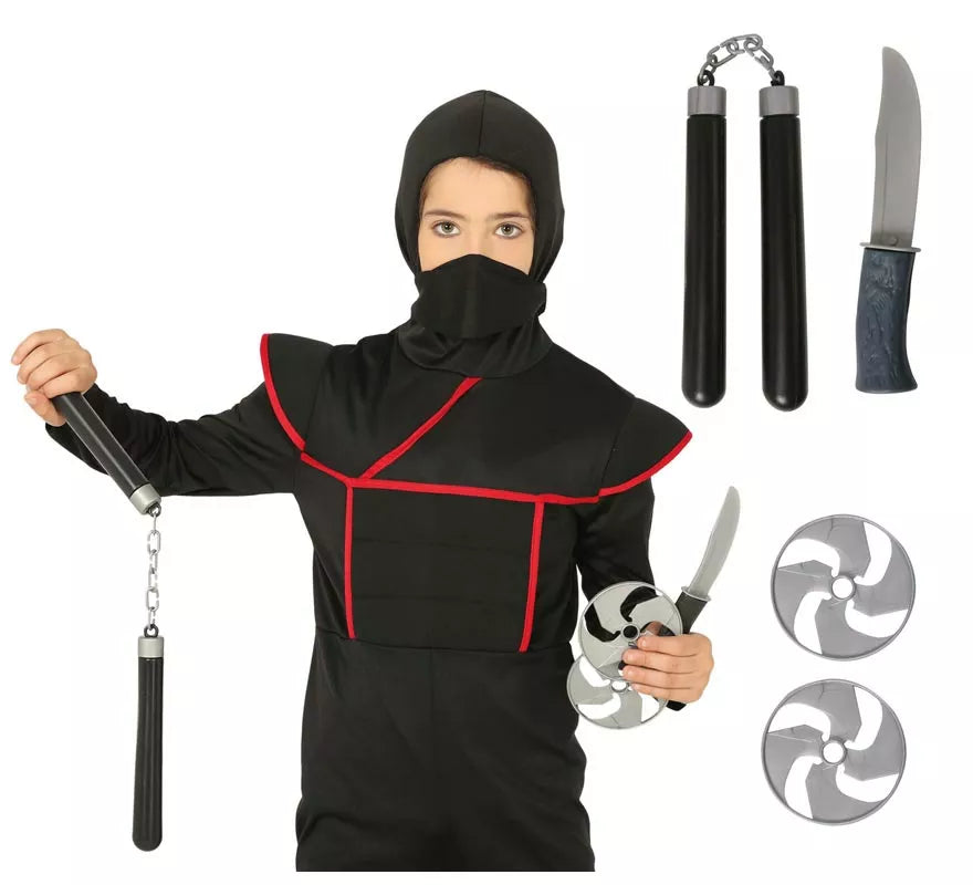 Translation missing: es.Kit Ninja: Nunchaku, Cuchillo y 2 Estrellas